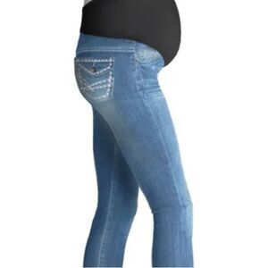Hybrid & Company Comfy Stretch Women's Maternity Crop Jeans size 2XL
